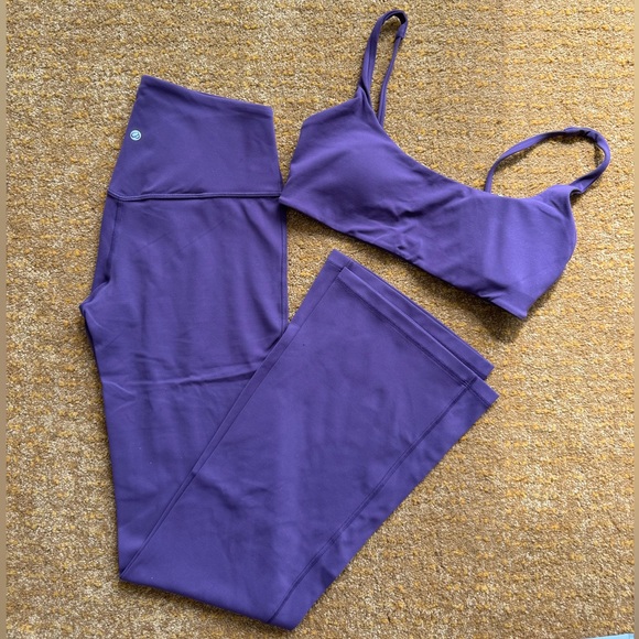 CRZ YOGA Butterluxe High Waist Pants & Spaghetti Strap Top Purple BUNDLE US S - Picture 4 of 15